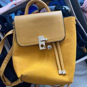 Mini mustard yellow bookbag